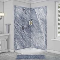 Bardiglio Splendor corner shower kit