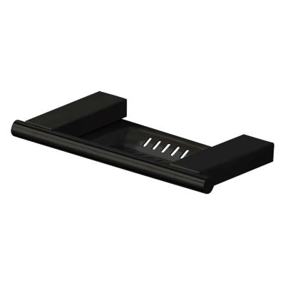 Matte Black Polished Chrome Soap Dish