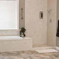 calabria shower surround with a recessed niche