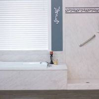 Frost PVC maintenance free corner shower and tub kits with a trim border