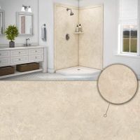 Creme Travertine shower wall panels