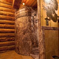 Brecchia paradiso curved grout free shower wall panels