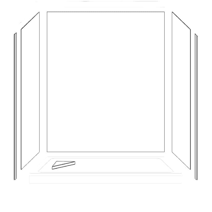 Royale 96 shower surround wall panel kit