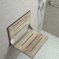 Weathered laminate fold down bench seat