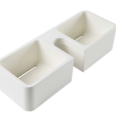 White (WH) grab bar shelf