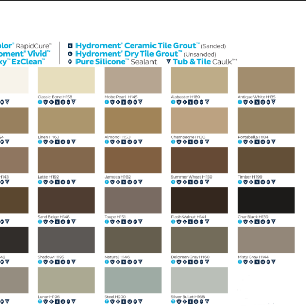 PDF urethane color chart for a glass block showers or tile walls - Innovate Building Solutions