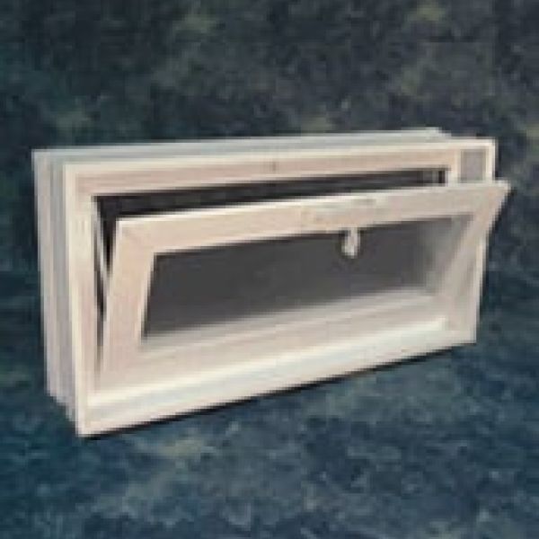 Glass block air vents with a heavy duty frame and screen on the outside - Innovate Building Solutions 
