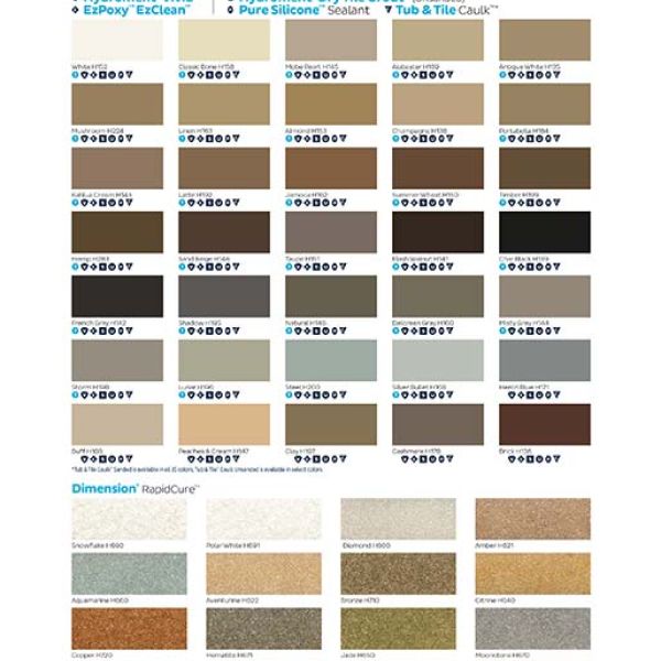 PDF urethane color chart for a glass block showers or tile walls - Innovate Building Solutions 