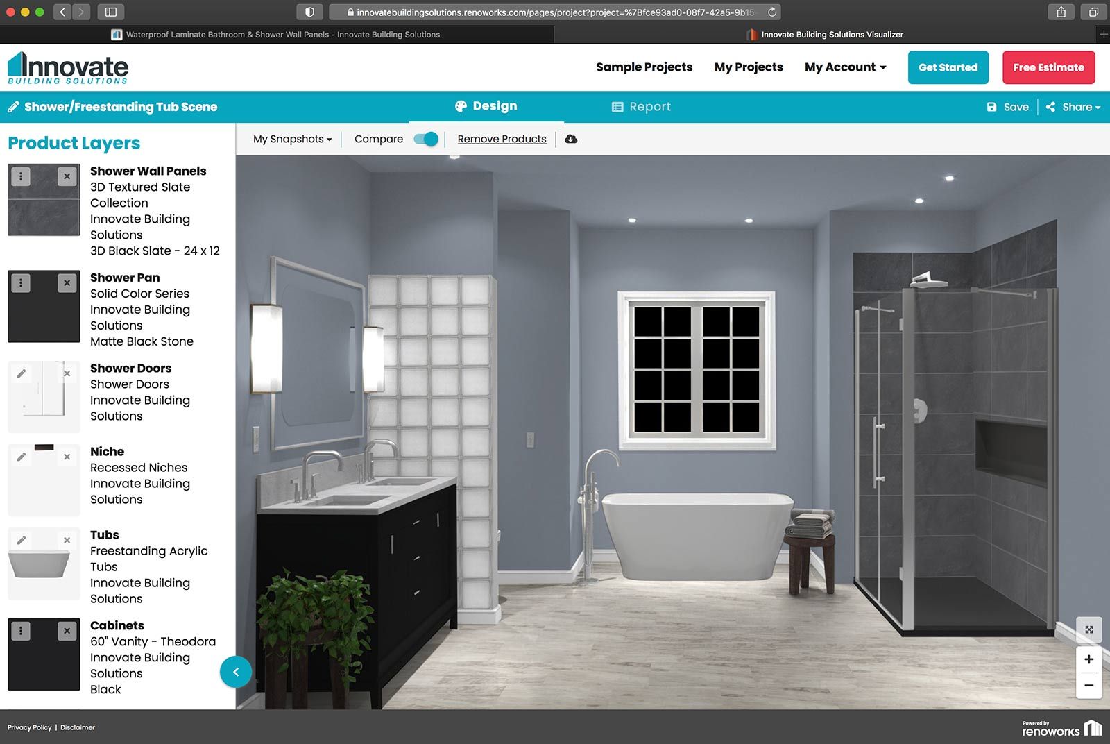 Bathroom visualizer screenshot