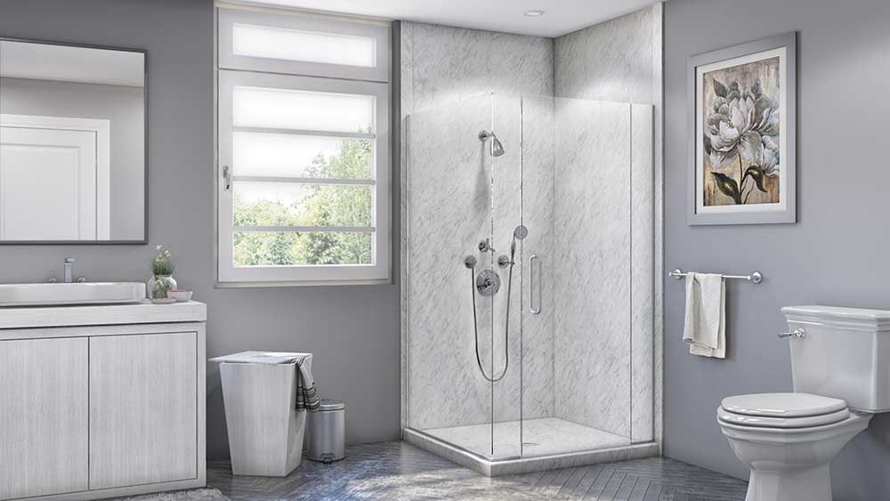Frost corner shower DIY wall panels