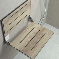 Bella Series Faux Weather Teak Shower Seat