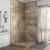 Mocha travertine DIY shower wall panels